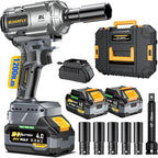 Upgraded Cordless Impact Wrench 1/2", 900 Ft-lbs (1200 Nm) Brushless Impact Gun, 21V High Torque Impact Driver with 2x 4.0Ah Batteries, Variable Speed for Car, Truck, Workshop, Heavy-Duty Jobs