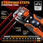 SOMELINE Ferrule Crimping Tool Kit, 36 Sizes Ferrules, AWG 24-8 Ferrule Crimper, with Square Crimping Pliers and Automatic Wire Stripper, Ferrule Terminal Assortment Kit (Stackable Tool Box)