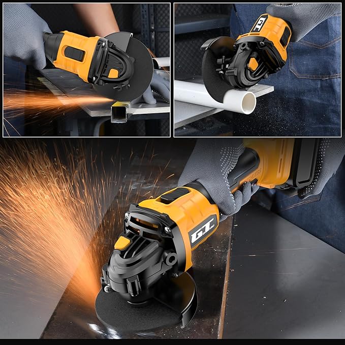 Cordless Angle Grinder Compatible with DEWALT 20V MAX Battery, 4-1/2 Inch Power Grinder Tool, 9500RPM Electric Angle Grinder with Handle, TOOL ONLY
