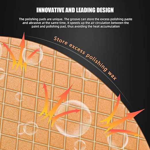 Buffing Sponge Pads, SPTA 5Pcs 6.5 Inch Face for 6 Inch 150mm Backing Plate Compound, Cutting Polishing Pad Kit for Car Buffer Polisher Compounding, Polishing and Waxing -SQMIX65