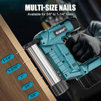Ecarke Cordless Brad Nailer Compatible with Makita 18V Battery: 18 Gauge Electric Nail Gun Staple Gun, 5/8 to 1-1/4 Inch 2 Modes Brushless Nail Gun with 100 Nails for Upholstery Wood (No Battery)