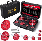 ERAYCO 8PCS PVC Pipe Reamer Kit, Plastic Pipe Fitting Reamer Tool, Fit into Standard 1/2" Drills, PVC Fitting Saver for SCH40 PVC CPVC ABS Pipe (1/2'', 3/4'', 1'', 1-1/2'', 1-1/4'', 2'', 3'', 4'')