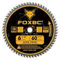 FOXBC 6-1/2 inch Circular Saw Blade Ultra Fine Finish 60-Tooth for Wood Cutting, Thin-Kerf with 5/8" Arbor