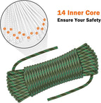 AOLEBA 8.5mm Static Climbing Rope, Outdoor Rock Climbing Ropes, Heavy Duty Rappelling Rope for Fire Rescue, Escape, 10M(32Ft) 20M(64Ft) 30M(96Ft) Ice Climbing Equipment & Parachute Accessories