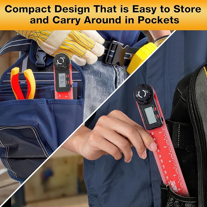 Digital Angle Finder Protractor, Angle Finder Ruler, 7inch 200mm 7inch/200mm, Angle Measuring Tool for Woodworking,Carpenter,Construction,DIY Measurement