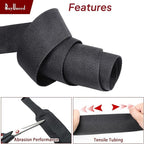 Heat Shrink Braided Sleeving Fabric Tubing 2 in 1 Wiring Harness Tubing Abrasion Resistant Cable Sleeve for Protection Wire/Sheath/Irregular Shape Hose (3/8"-13ft)