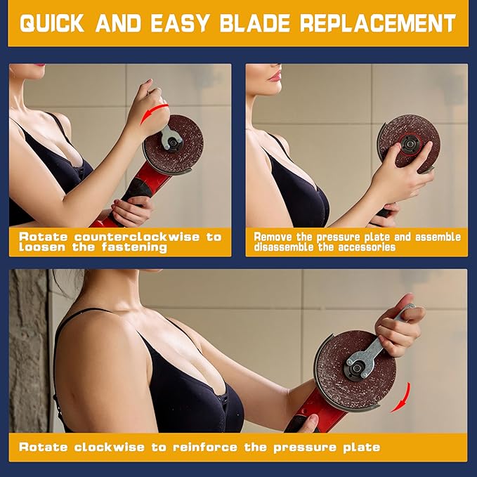 IRONFIST Cordless Angle Grinder, 20V Brushless Electric Grinding Wheels, Lithium Cutter Utility Power Tool 125mm M14 Angle Grinder Compatible with DEWALT 20V MAX Batteries (NO BATTERY)