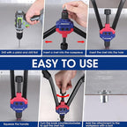 WORKPRO 16" Rivet Nut Tool, Nutsert Rivnut Tool Kit with 11 Metric and SAE Mandrels, 185pcs Rivnuts Assortment Kit with Carrying Case, Ideal for Sheet Metal & Automotive Work