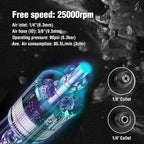 WORKPRO 1/4-Inch Pneumatic Straight Die Grinder, 25000RPM, Air-Powered Die Grinder for Grinding, Cutting, Polishing, Welding Repair, Deburring, 1/4" & 1/8" Collets Included