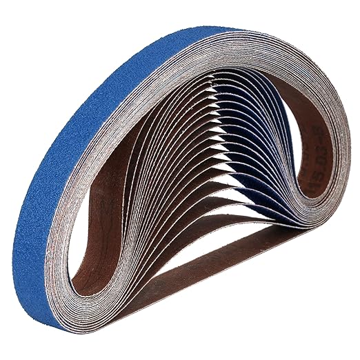 1 x 30 Inch Zirconia Sanding Belts, 20Pcs 5 Each of 40/60/80/120 Assorted Grits, Belt Sander Sanding Belt for Knife Blade Sharpening, Metal Polishing, Derusting, Woodworking