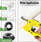 Bates- PVC Pipe Cutter, Cuts up to 1-5/8", Black & Yellow Ratcheting PVC Pipe Cutter Tool, Pipe Cutters PVC Pipe Shears, Plastic Pipe Cutter, PEX Pipe Cutter, PVC Cutter Tool, PVC Ratchet Cutter
