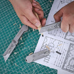 WORKPRO 3-Pack Folding Utility Knife, Quick Change Blades Box Cutter, EDC Foldable Pocket Utility Knife Sets with Belt Clip