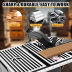 4" Mini Table Saw, 60W 110V Portable Miter Saw Table Saw Bench Electric Cutting Machine for DIY Handmade Woodworking Crafts, with 3 Blades