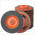 Jumbo Zirconia Flap Discs 4 1/2 for Angle Grinder, 120 Grit Type 27 High Density Trimmable 5/8"-11 inch Grinding Wheels for Grinding, Rust Removal, Sanding and Finishing - 10 Pack