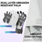 Vgo... Chainsaw Gloves,12-Layer Saw Protection on Left/Both Hand Back,Cow Leather Gloves,Touchscreen
