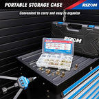 Rizom Rivet Nut Tool, 16” Rivnut Tool Kit with 13 Metric and SAE Mandrels, Threaded Nutsert Tool, 168PCS Rivet Nut Assortment Kit in Organized Carrying Case