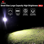 klarus WL3 Camping Light Magnetic Work Light, 1500 High Lumens, 13500mAh High Capacity, 6 Light Modes, Rechargeable Portable LED Lights for Work, DIY, Emergency Power Outage, Car Repair & Camping