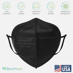 Breatheze KN95 Face Masks Made in USA - Face Masks Disposable KN95 Mask - FDA Registered Masks