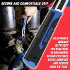 Rizom Self Adjusting Wrench, 8” and 12” Pipe Wrench, 2-Piece Self Adjustable Wrench Set with 3/8 to 1-3/4 inch Jaw Open