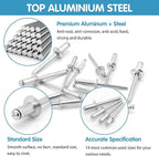 500pcs Pop Rivets Assortment Kit,14 SAE Sizes Aluminum Rivets (3/32" 1/8" 5/32" 3/16" 1/4"), Assorted Blind Rivets with Reinfored Divider & Labeled Case