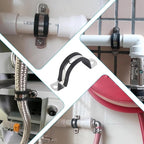 2-3/8 Inch 10 PCS 2 Holes Rubber Cushioned U Bracket Clamp, Reinforced Rigid Pipe Strap, Stainless Steel Conduit Straps Cable Clamp (60 mm) by Tavonuxt