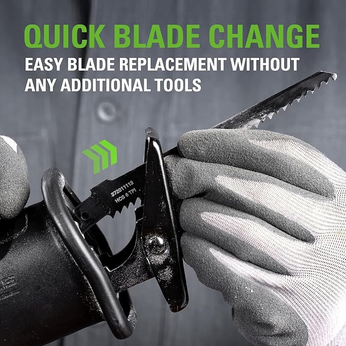 Greenworks 24V Reciprocating Saw,Cordless,Brushless,1.1"(28 mm) Stroke length,2700 SPM,4.0Ah USB Battery and Charger Included