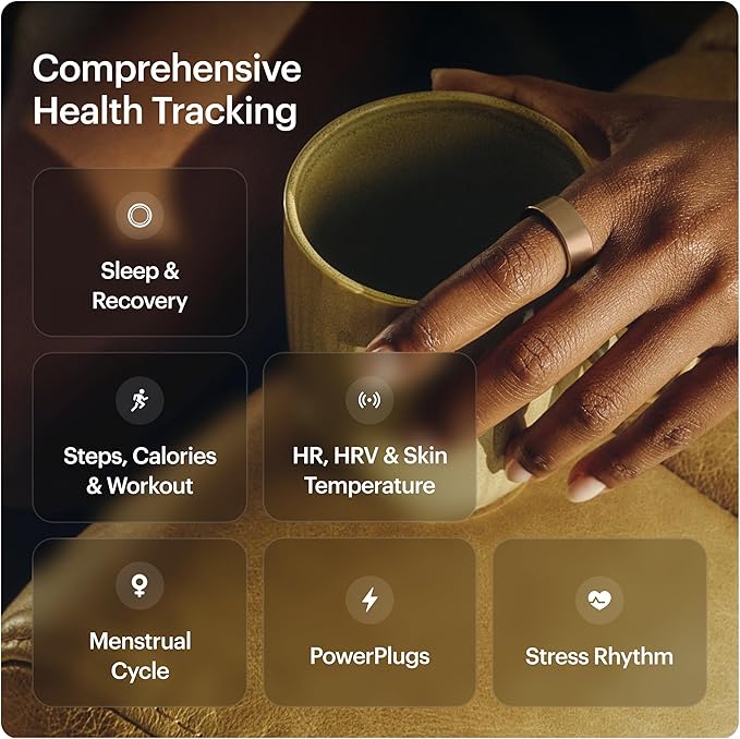 ULTRAHUMAN Ring AIR-Smart Ring Health Tracker, Size First Sizing Kit,Sleep Tracker,Smart Ring for Men/Women,Fitness Tracker (Made in India, Rose Gold, 6)