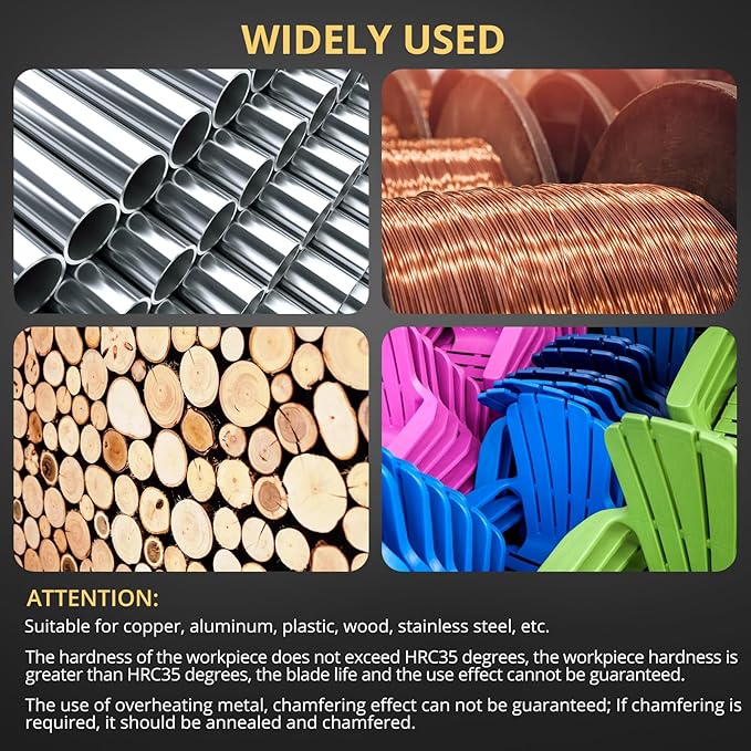 AMTOVL Air Chamfer Tool - Mini Pneumatic Chamfering Machine, 30000 RPM Pneumatic Chamfering Tool, 45 Degree Air Beveling Machine with 1/4 Inch Air Inlet for Metal, Wood, Acrylic Deburring (Orange)