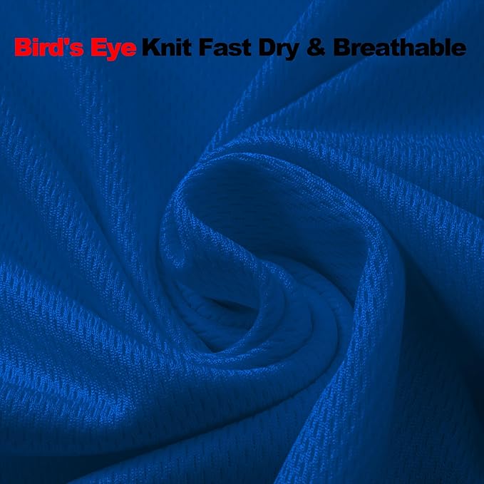 Hi Vis Safety Long Sleeve Shirts，High Visibility Class 3 T Shirts with Reflective Strips and Pocket, Quick Dry Mesh Construction Work Shirt for Men/Women (Blue,M)