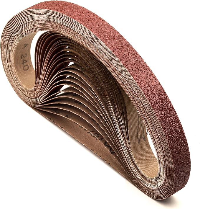 1 x 42-Inch Aluminum Oxide Sanding Belts, 40/80/120/240 Assorted Grits Abrasive Sandpaper for Belt Sander, 24 Pack