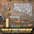 16 Pocket Wrench Roll Organizer, Rolled Tool Pouch Bag with Water Proof Oxford Cloth, Light Camouflage