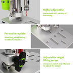 RATTMMOTOR DIY Benchtop Drilling Machine 110V-220V, Mini Desktop Variable Speed Drill Press 12mm Stroke, 3000RPM 795 Motor with Bench Vise Clamp, ER11 Collet for CNC Machining