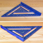 7.5" Magnetic Rafter Square with Jig Block - Multi-Angle Measuring Tool (90° & 180°) for Precise Carpentry & Flatwork(Red) (Black)