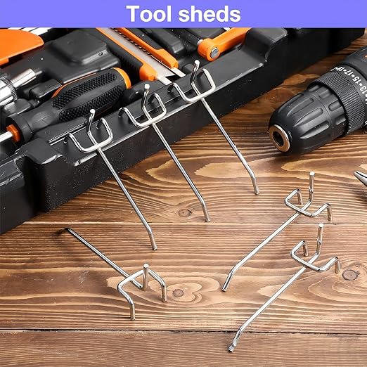 Moxweyeni 150 Pack Pegboard Hooks 3 Inch Metal Display Hooks Suitable for 1/8 Pegboard Accessories for Garage, Office, Kitchen, Store