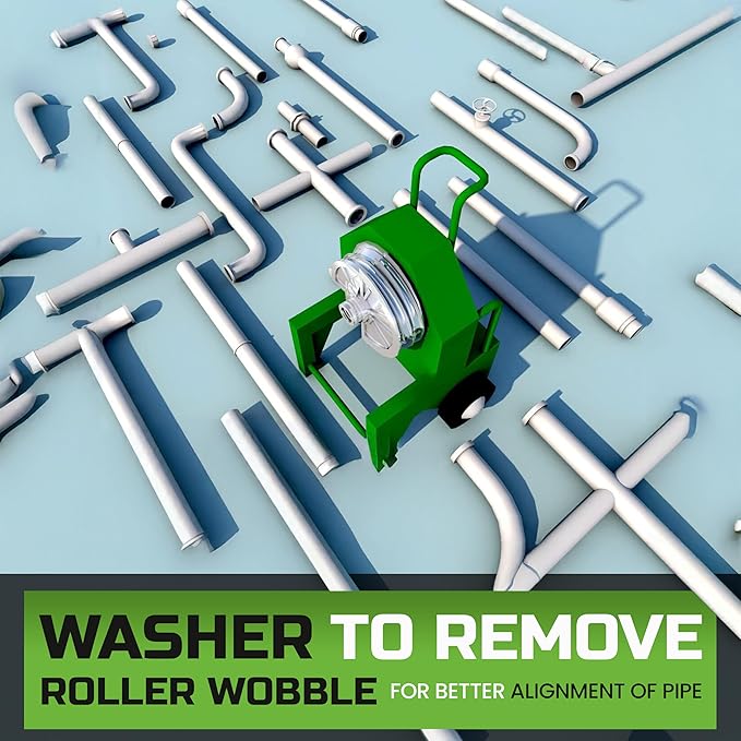 1-1/2"–2" Roller Support Set: Compatible with Greenlee 555 & Current Benders (Part #17984 & 21002), Heavy-Duty Steel Construction