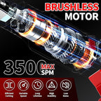 Reciprocating Saw Cordless, 0-3500 SPM Power Reciprocating Saw, Tool-Free Blade Change, Brushless Recipro Saws with 2 * 4.0Ah Battery & 4 Blades, Cordless Saw for Wood/Metal/Plastic Cutting