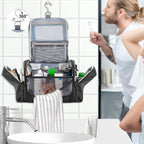 Hanging Toiletry Bag for Men, Tactical Dopp Kit Toiletry Travel Bag, Large Hygiene Organizer Shower Bag for Camping Outdoor, Black