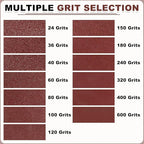 HARFINGTON 2 x 27 Inch Sanding Belts, 10 Pcs 60 Grits Aluminum Oxide Abrasive Belt Sander File Belt for Woodworking, Metal Polishing, Knife Sharpener