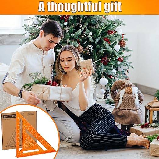 Carpenter Square 12 Inch, Rafter Square for Angle Drawing Measuring Ruler, Framing Square Tool Aluminum for Woodworking, Carpentry