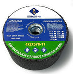 SIGNI 4 Inch Green Grinding Stone with 5/8-11 Thread (1 Pack, 4X2X5/8-11,120 Grit)