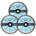 KEENTECH 7-1/4 Inch TCT Circular Saw Blade 60T for Wood Working, Compatible with 5/8 Inch Arbor Corded or Cordless Circular Saws, Miter Saws (3-Pack) 1.0