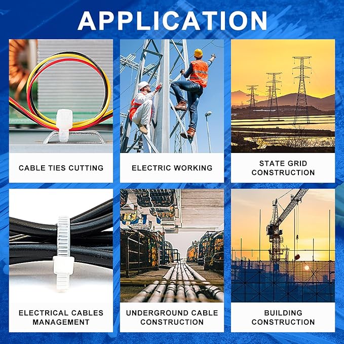 Knoweasy Cable Tie Gun and Cable Tie - Fastening and Flush Cutting Tool with Steel Handle Zip Tie Tool for Nylon Cable Ties