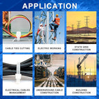 Cable Tie Gun,Knoweasy Fastening Cable Tie Tool,Die-Cast Steel Flush Cut Zip Tie Tool with Steel Handle for Nylon Cable,7 Inches Length Zip Tie Gun