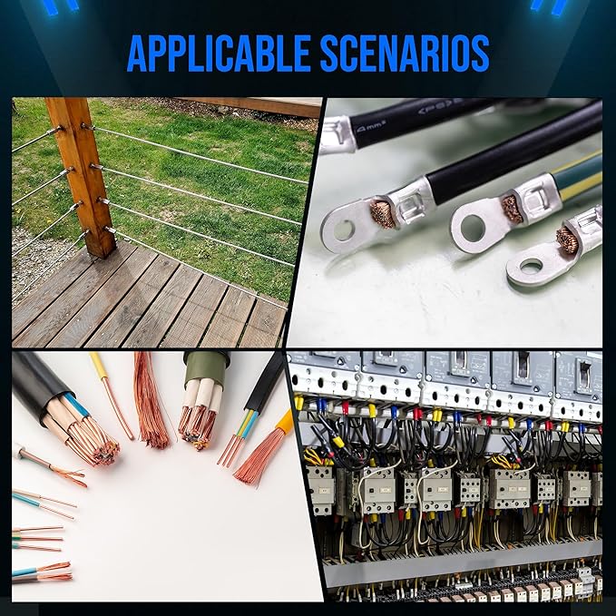 LICHAMP Hydraulic Cable Lug Tool, 6 AWG to 4/0 AWG Battery Cable Crimping Tool WIRE Terminal Crimper Set, 1202BL