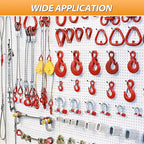 Pegboard Hook 50 Pcs, Sturdy L Shape Galvanized Metal Fit for 1/4 and 1/8 Pegboard, Organizer Kit for Garage Tool Storage