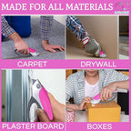Pink Box Cutter Retractable Utility Knife - Heavy Duty Box Cutter Knife Cardboard Cutter - Box Opener Razor Blades Knife with 5 Sharp Utility Blades