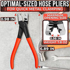 CV Boot Clamp Pliers – Car Hose Clamp Pliers Automotive – 6.97" Forged Steel Tool with Non-Slip Grip and Spring Gate Design for Clic R, Fuel Line, EVAP & Coolant System Clamps, Heavy-Duty Build