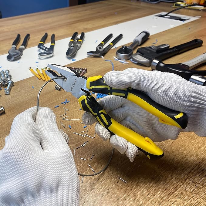 BOOSDEN Linesman Pliers, 6 Inch High Leverage Lineman's Plier, Combination Plieres, Electrical Pliers,Side Cutter Linemans Plier