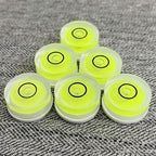 5Pcs Small Circular Bubble Levels with Double Sided Adhesive Bottom Mini Little Stick-on Bubble Spirit Level Measuring Layout Tools Levels (15x6mm)