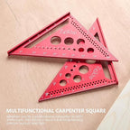 Metal Square 7 Inch-Accurate Carpenter Square Tool,Versatile Aluminum Rafte Square for Carpentry and DIY Projects，red